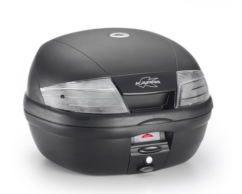 Kappa K35NT2 центральний кофр Monolock 35л з білими відбивачами (включає пластину) чорний