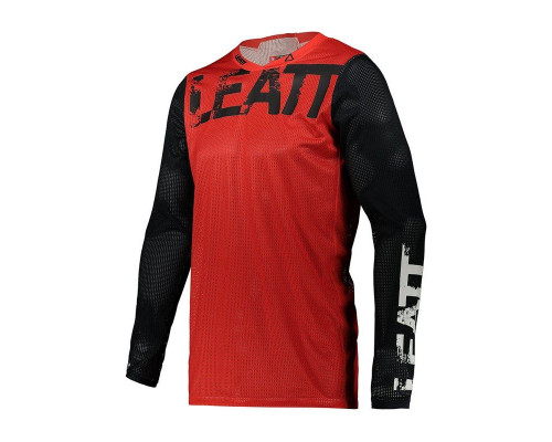 Leatt (2021) moto 3.5 junior jersey red колір чорний/червоний розмір xl 160 см