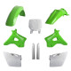 Повний комплект polisport kawasaki kx 125/250 '96-'98, включаючи передню панель (8677000001) та кришки амортизаторів (8395000001) зелений oem