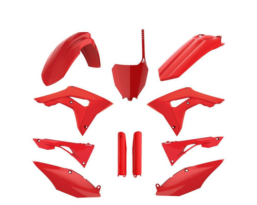 Повний комплект polisport HONDA crf 250r '18-'21; crf 450r '17-'20, включаючи передню панель (8667200001) та накладки на амортизатори (8351900003) червоний