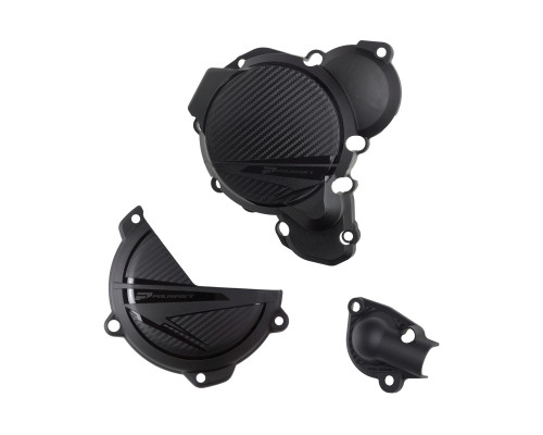Polisport комплект кришки генератора та муфти зчеплення водяного насоса ktm exc/xc-w 250/300 '24 чорний