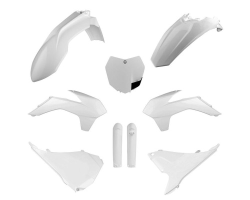 Polisport full kit ktm sx/sx-f/xc-f '15 передня панель (8659100002) та накладки на амортизатори (8398600002) білі