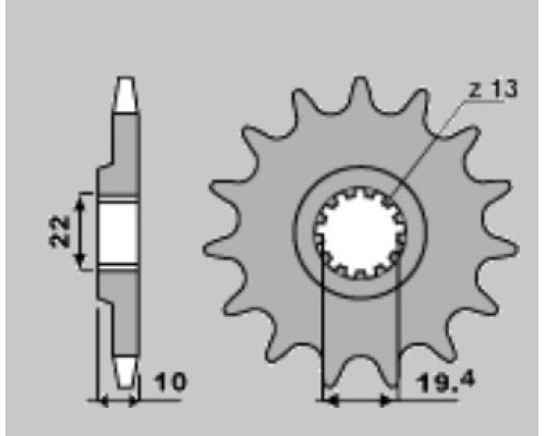 Pbr передня зірочка 435 16 suzuki dr 350 '90-'99 (+1) drz 400 '00-'20 (+1) (jtf432.16)* (ланцюг 520)
