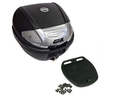 Givi E300 Tech центральний кофр Monolock 30л з пластиковою пластиною чорний