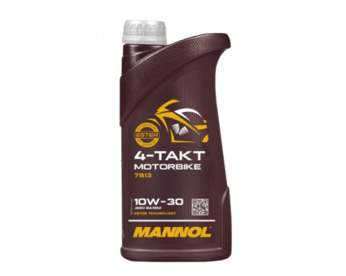 Mannol motor oil 4t motorbike 10w50 1l synthetic ester technology (jaso ma/ma2) (7814) (20)