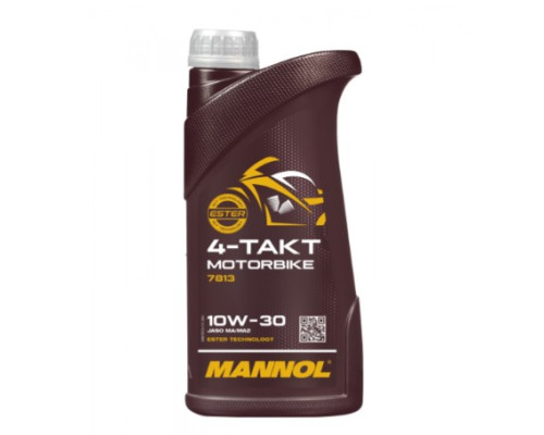 Mannol motor oil 4t motorbike 10w30 1l synthetic ester technology (jaso ma/ma2) (7813) (20)
