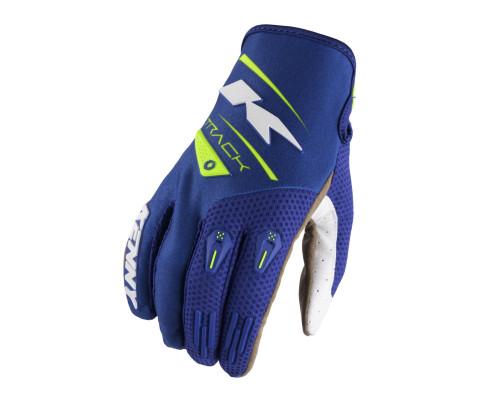 Перегоночні рукавички kenny cross/enduro model track kid/junior navy/neon жовтий color blue/жовтий fluo розмір l