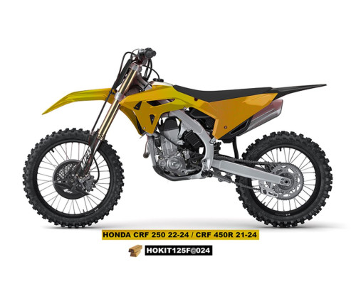 Повний комплект UFO з чохлами для телескопів HONDA crf 250 r '22-'24, crf 450 r '21-'24 золотого кольору