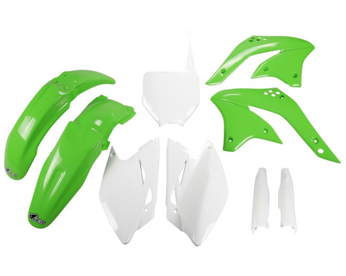 UFO повний комплект з телескопом (амортизатором) чохли kawasaki kxf 450 '08 колір oem (зелений/білий) (ka211e999) (kawasaki kxf 450 '08)