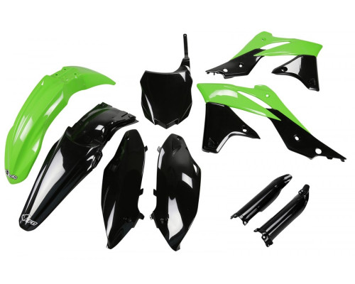 Повний комплект UFO з чохлами для телескопів kawasaki kxf 250 '13 колір oem (зелений/чорний) (ka219e999) (kawasaki kxf 250 '13) (ka219e999)