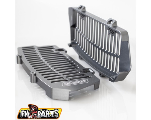 Fm-parts кришки радіатора (решітки) алюмінієві ktm/husqvarna '20-23' колір сріблястий (метал)