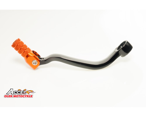 Важіль перемикання передач KTM 4T SXF/EXCF 250/450/520/525/530, EXCF 350, алюміній, колір чорний, наконечник помаранчевий (LCA4301)