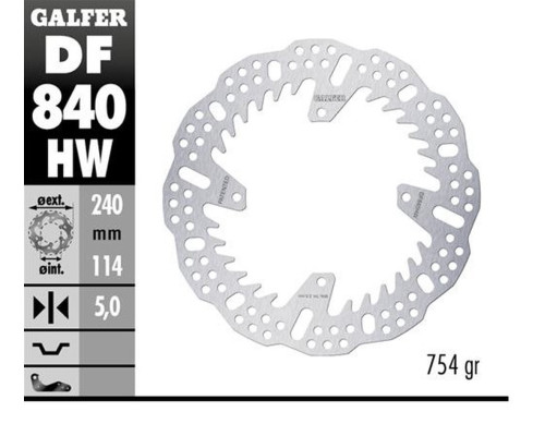 Galfer задній гальмувальний диск tm en/mx 125/144/250/300/450/ 530 '15-'24