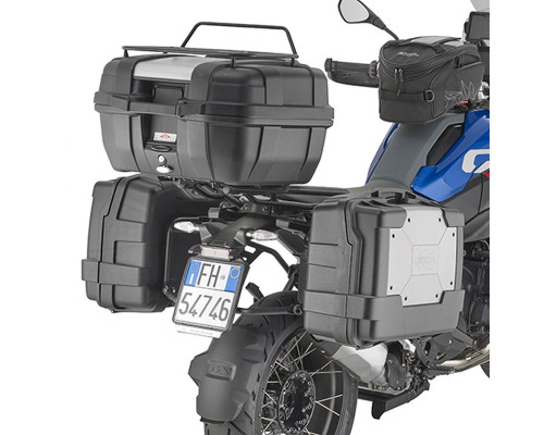 Kappa, Стелаж Бічні футляри Monokey, для BMW R 1300 GS '24-, підходить для Monokey Retro-Fit K-Venture Alu та K'Mission Alu, Чорний