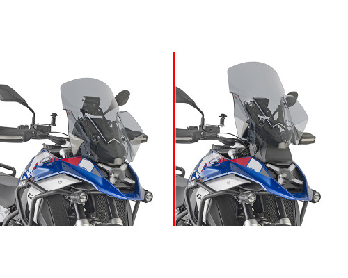 Givi R1300GS Вітрове скло Димчасте 54,5x49 см Без радара 2024
