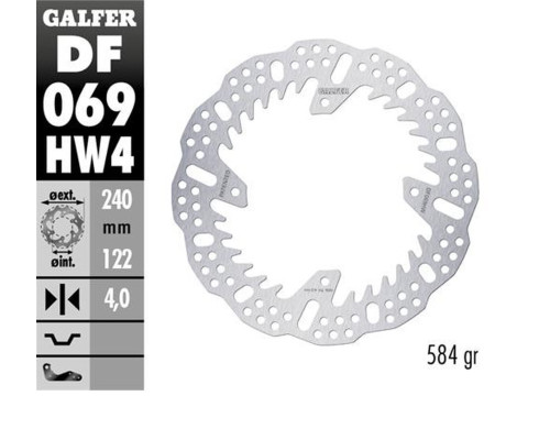 Galfer задній гальмівний диск honda cr 125/250
