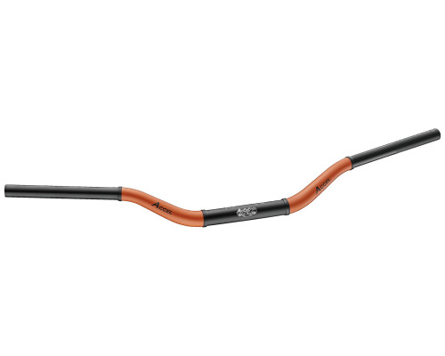 Алюмінієве кермо accel 28.6mm taper mx design YAMAHA yz high (7075-t6) ergal двоколірне помаранчеве+чорне (ширина 803мм, висота 92мм)