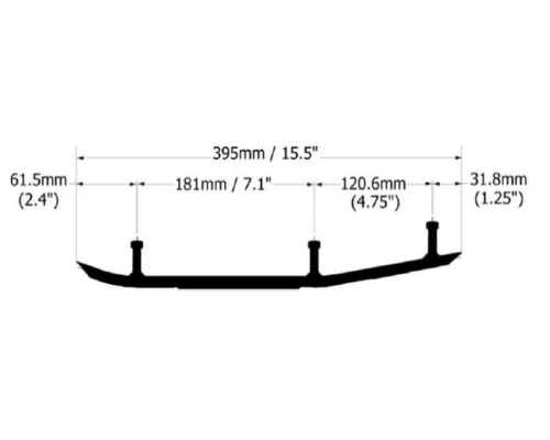 Спі сноу відія плози (ковзання) Polaris Indy 550 '14-'24, Voyageur 550 '17-'24, Widetrack 550 '16-'19, Indy 600 '13-'22, Rush 600 '13-'20, Switchback 600'13-'21, Indy 650 '21-'24, Switchback 650 '21-'24, Indy / Rush 800 '14-'20 (снігоход).