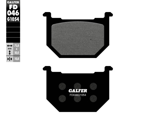 Колодки гальмівні galfer kh051 напівметал