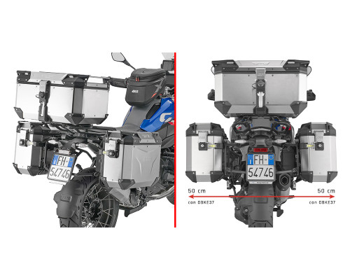 Givi Outback Стелаж Бічні футляри для BMW F 900 GS Мотоцикл Чорний