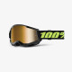 100 PROCENT Strata 2 МотоОкуляри Дзеркальна лінза True Gold Чорний/Жовтий Fluo
