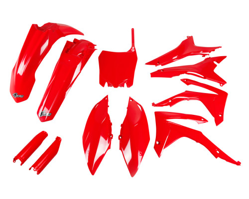 UFO 2024/11 повний комплект HONDA crf 250r 14-17, crf 450r 13-16 з кришками повітряного фільтра червоний