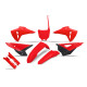UFO 2024/11 повний комплект пластиковий комплект з чохлами для телескопів HONDA crf 250r / 450r '25 oem колір (червоний / чорний)