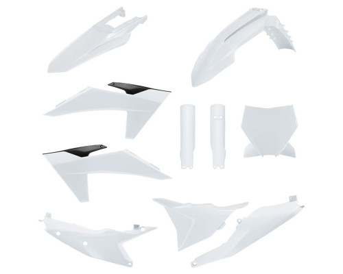 Polisport full kit ktm sx/sx-f/xc/xc-f '23-'24 передня панель (8672000002) та накладки на амортизатори (8352500001) білі