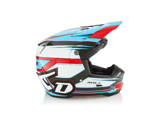 6D Helmets ATR-3 Шолом Крос/Ендуро Глянцевий Червоний/Ціан Розмір S (55-56 см) Білий/Червоний/Синій/Чорний