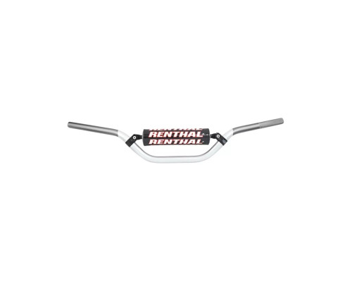 Руль ременний 7/8 дюйма (22 мм) mx mini кермо сріблястий/сірий kawasaki kx 65 02-16 з м'якою накладкою сріблястий/сірий з губкою