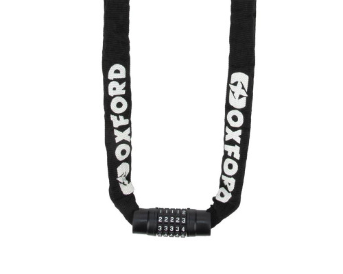 Oxford Combi Chain 8 ланцюг протиугінний 8мм x 0.9м кодовий замок чорний