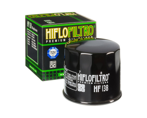 Hiflo HF138 Фільтр оливи для мотоциклів GSX/GSXR/SV/TL/VZ/VS/DL Чорний