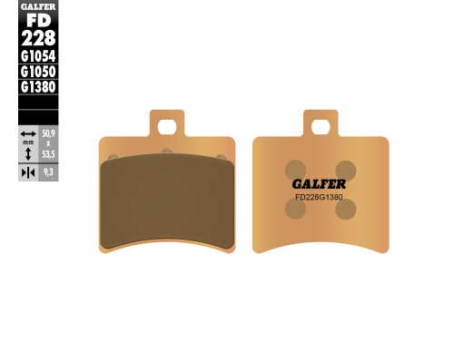 Гальмівні колодки galfer kh298 sintered metal scooter (gold) scooter