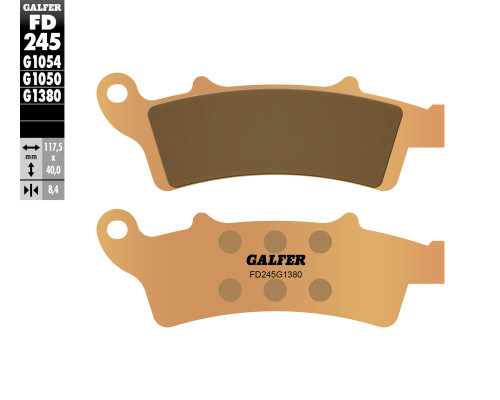 Гальмівні колодки galfer kh324 sintered metal scooter (gold) scooter