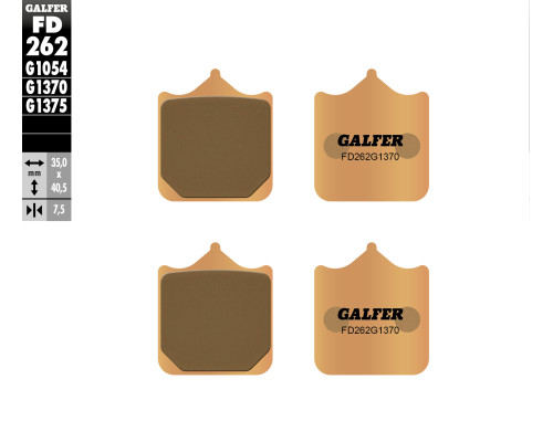 Гальмівні колодки galfer kh322/4 sintered metal (gold) street (brembo front)