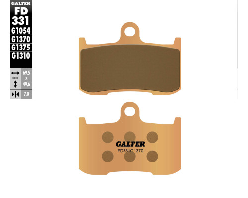 Гальмівні колодки galfer kh347 sintered metal (gold) street, передні