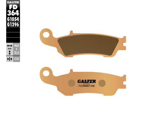 Гальмівні колодки galfer kh450 sintered metal (gold) off road