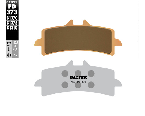 Гальмівні колодки galfer kh447 sintered metal (gold) sport, передні (brembo)