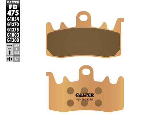 Гальмівні колодки galfer kh630 sintered metal (gold) street front bmw / ducati / triumph