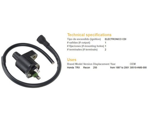 Котушка запалювання dze HONDA trx250 recon 97-01 (30510-hm8-000)