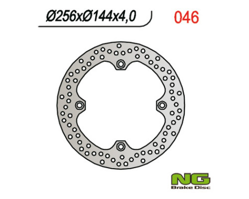 Передній гальмівний диск honda xl 600v transalp '97-'99, nx 650 dominator '88-'04, xr 650l '93-21, cb450s 85-89 (255x144x4mm) (4x10,5mm)