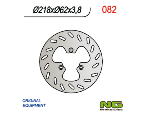 Ng гальмівний диск задній yamaha dt50r '03-'08dt 50x/sm '07-'11, xt 125 x '05-'12 (218x62x3.5)