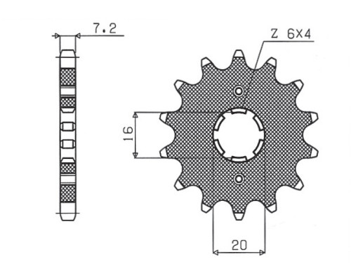 Зірочка передня sunstar 263 13 suzuki rm 80/85, yamaha xt 125 r/x (jtf1263.13) (ланцюг 428) (26313jt)