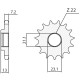 Передня зірочка sunstar 2149 15 yamaha 250 tricker '06-'08, ybr 250 '08-'11 (jtf1594.15) (ланцюг 428) (214915jt)