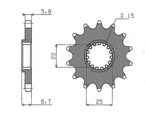 Sunstar передня зірочка 1248 12 ktm sx/exc '91-'25 (jtf1901.12) (ланцюг 520) (124812jt)
