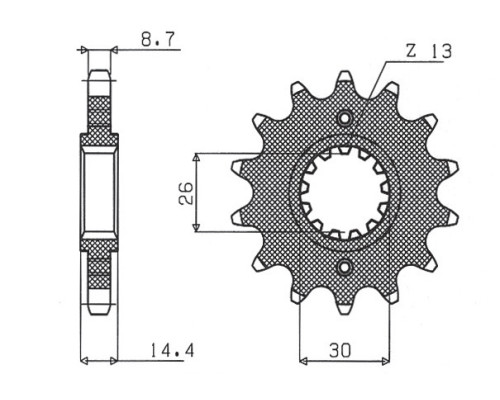 Зірочка передня sunstar 339 17 honda cbr 1100 xx '97-'07, cbr 1000f (jtf339.17) (ланцюг 530) (33917jt)