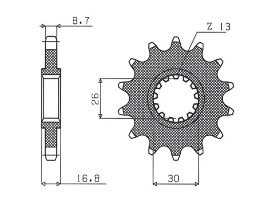 Зірочка передня sunstar 347 15 honda cbr 1000rr, cbf 1000 '06-'16 (jtf333.15) (ланцюг 530) (34715jt)