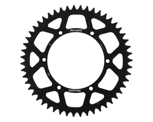 Задня зірочка алюмінієва supersprox 7075-t6 (ergal) 489 51 kawasaki kx/kxf 84-18 (jtr460.51) чорний