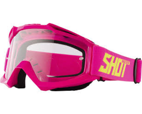 Shot Racing Окуляри Assault Neon Pink Прозора Лінза Рожевий