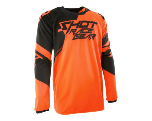 Shot racing футболка з хрестом contact claw neon orange колір orange fluo/black розмір l